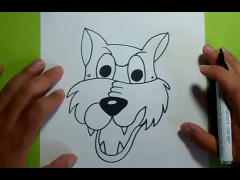 Como dibujar un lobo paso a paso 5 | How to draw a wolf 5 - YouTube