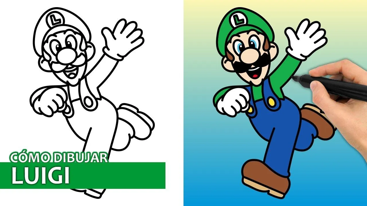 Cómo Dibujar A Luigi | Fácil Tutorial De Dibujo Paso A Paso - YouTube Cómo Dibujar A Luigi | Fácil Tutorial De Dibujo Paso A Paso - YouTube