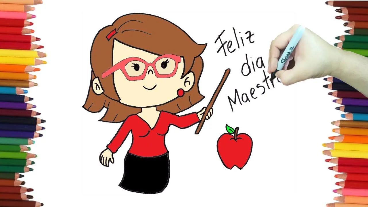 Como dibujar una MAESTRA - Dia del Maestro paso a paso y muy Fácil - YouTube Como dibujar una MAESTRA - Dia del Maestro paso a paso y muy Fácil - YouTube