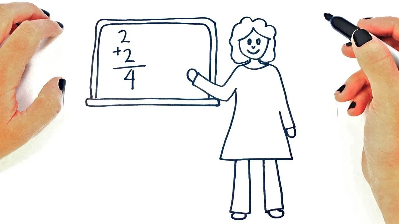 Como dibujar una Maestra o Profesora - YouTube Como dibujar una Maestra o Profesora - YouTube