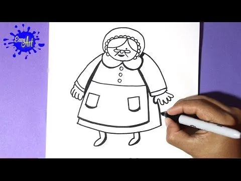 como dibujar a mama - noel, how to draw santa Mom - Navidad - YouTube