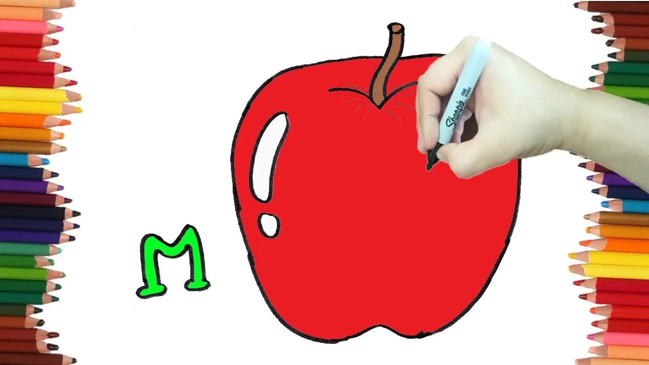 Como Dibujar una MANZANA - Dibujos con la letra M paso a paso y muy Fácil - YouTube Como Dibujar una MANZANA - Dibujos con la letra M paso a paso y muy Fácil - YouTube