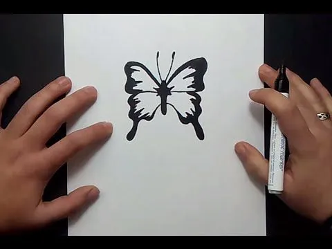 Como dibujar una mariposa paso a paso 11 | How to draw a butterfly ...