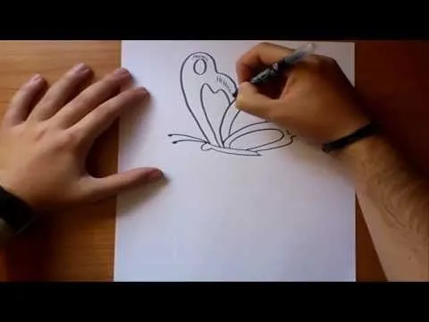 Como dibujar una mariposa paso a paso 2 | How to draw a butterfly ...