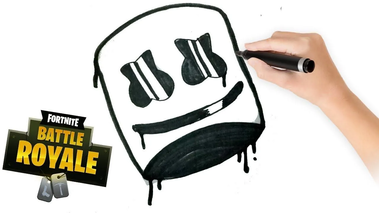 Como dibujar a marshmello paso a paso GRAFFITI FORNITE - YouTube Como dibujar a marshmello paso a paso GRAFFITI FORNITE - YouTube