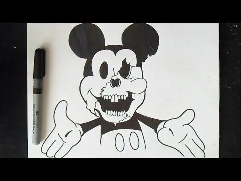 Cómo dibujar a Mickey Mouse | Graffiti - YouTube Cómo dibujar a Mickey Mouse | Graffiti - YouTube