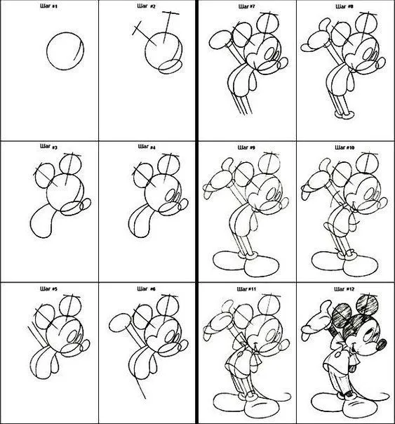 Cómo dibujar a mickey mouse para niños paso a paso | Cosas para ... Cómo dibujar a mickey mouse para niños paso a paso | Cosas para ...