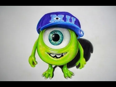 COMO DIBUJAR A MIKE WASOWSKI (MONSTER UNIVERSITY) - YouTube