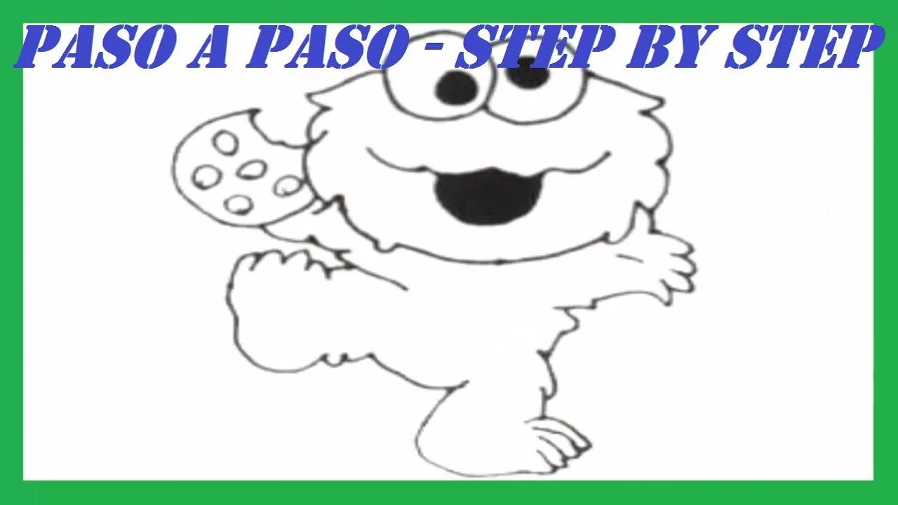 Como dibujar al Monstruo Come Galletas Bebé l How to draw the ...