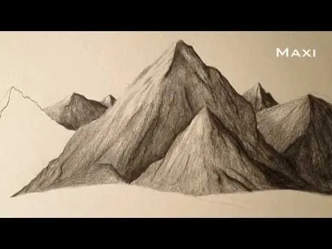 Cómo dibujar montañas a lápiz paso a paso, cómo aprender a dibujar ...