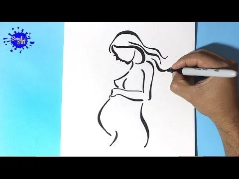 Como dibujar una mujer en embarazo - How to draw a pregnant woman ...