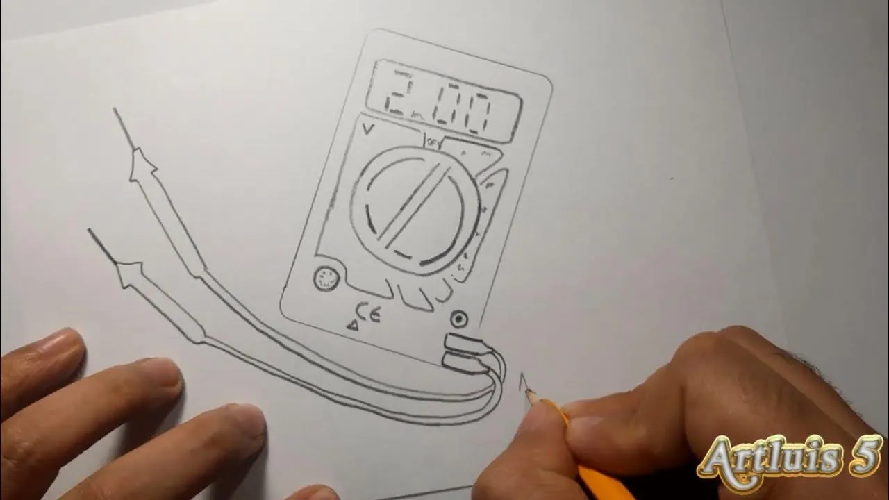 Cómo dibujar un MULTIMETRO | How to draw a MULTIMETER - YouTube Cómo dibujar un MULTIMETRO | How to draw a MULTIMETER - YouTube