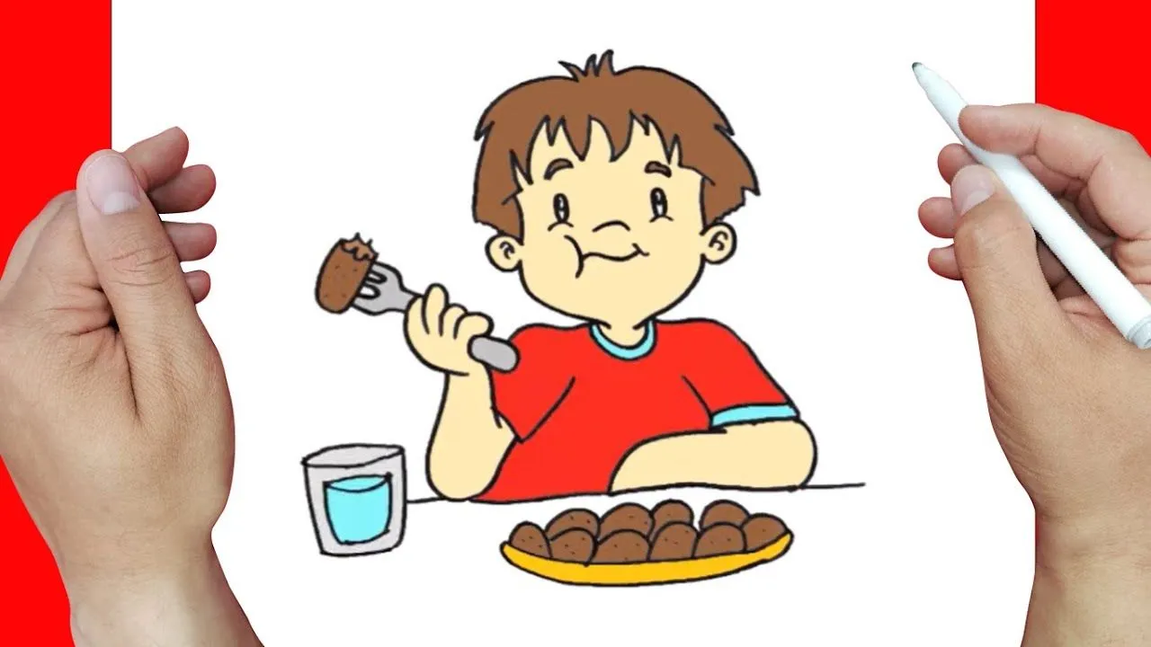 Como dibujar UN NIÑO COMIENDO paso a paso y MUY FACIL - Dibujos para Colorear - YouTube Como dibujar UN NIÑO COMIENDO paso a paso y MUY FACIL - Dibujos para Colorear - YouTube