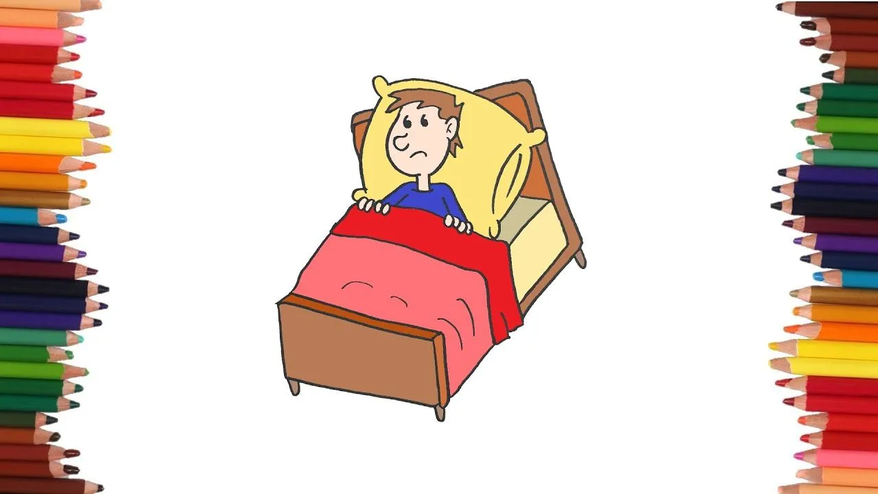 Cómo dibujar un niño enfermo en la cama | Dibujos faciles - YouTube Cómo dibujar un niño enfermo en la cama | Dibujos faciles - YouTube