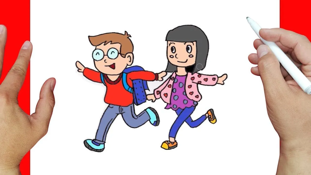 Como dibujar unos NIÑOS CORRIENDO paso a paso y MUY FACIL - Dibujos para Colorear - YouTube Como dibujar unos NIÑOS CORRIENDO paso a paso y MUY FACIL - Dibujos para Colorear - YouTube