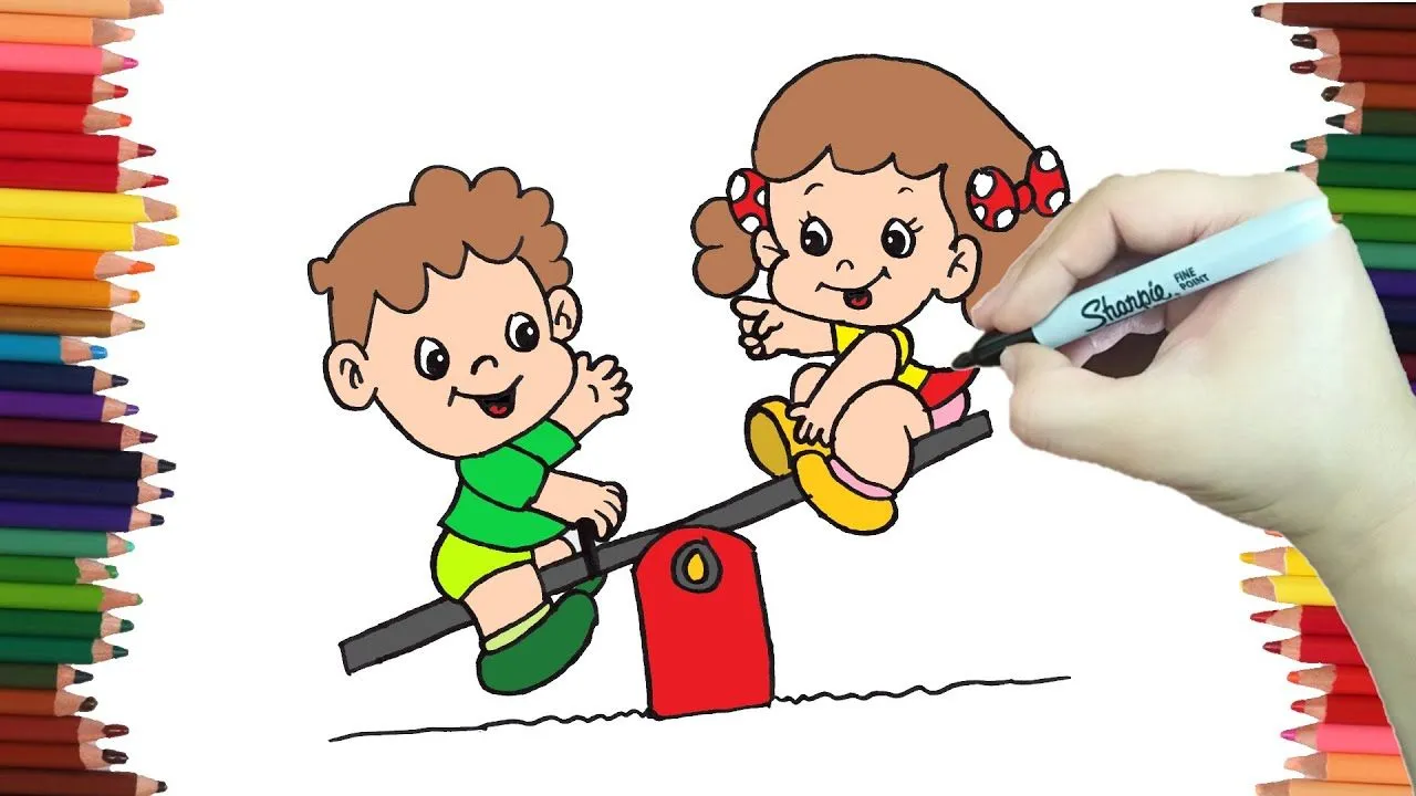 Como dibujar UNOS NIÑOS JUGANDO EN UN SUBE Y BAJA paso a paso y MUY FACIL - Dibujos para Colorear - YouTube Como dibujar UNOS NIÑOS JUGANDO EN UN SUBE Y BAJA paso a paso y MUY FACIL - Dibujos para Colorear - YouTube