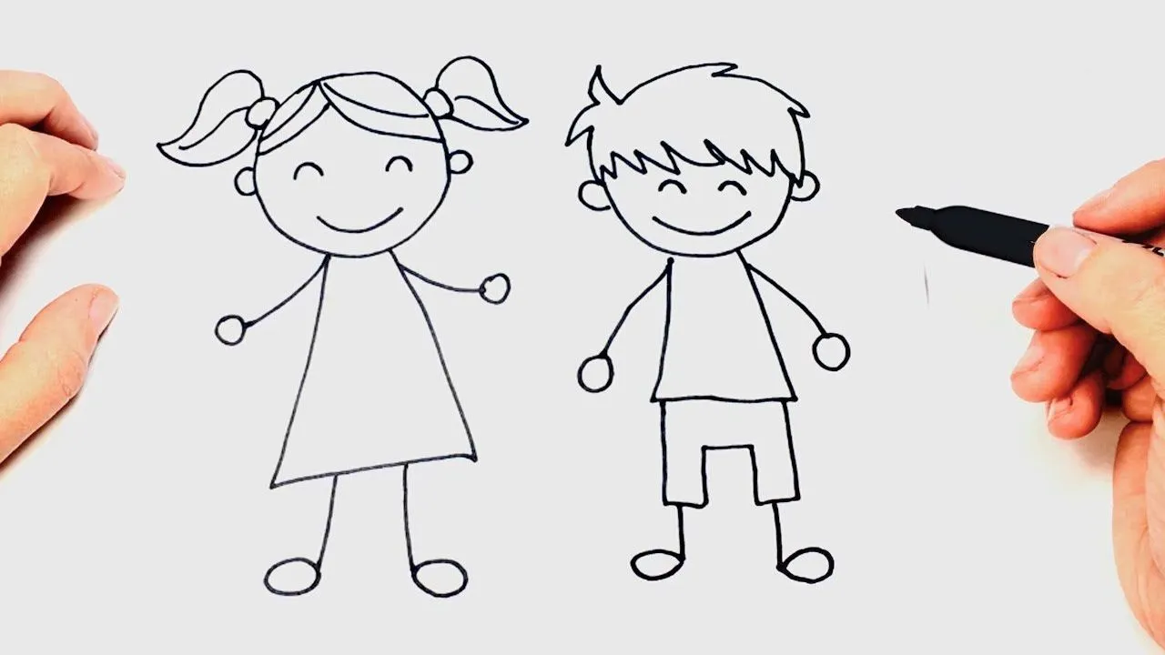 Cómo dibujar un Niños paso a paso | Dibujo fácil de Niños - YouTube Cómo dibujar un Niños paso a paso | Dibujo fácil de Niños - YouTube