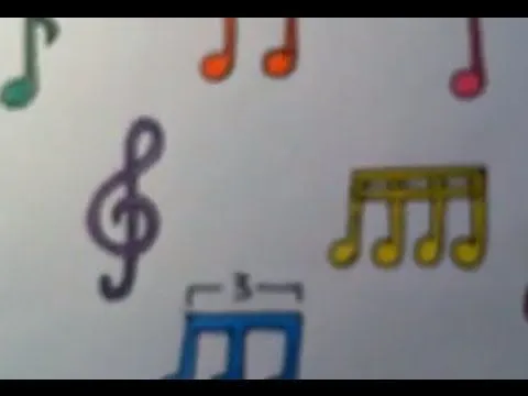 Dibujar notas musicales de colores - YouTube