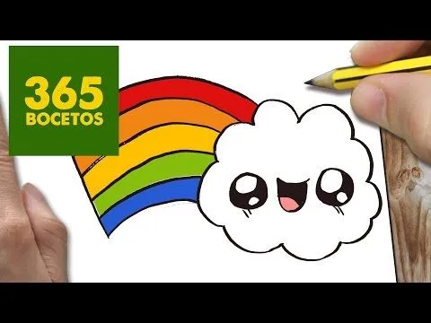 COMO DIBUJAR UN NUBE KAWAII PASO A PASO - Dibujos kawaii faciles ...