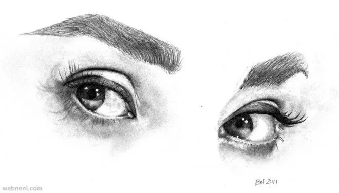 Ojos a lápiz realistas - Imagui