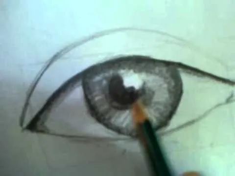 como dibujar un ojo a lápiz - YouTube
