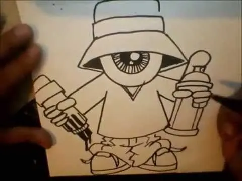 como dibujar un ojo con spray y marcador - YouTube como dibujar un ojo con spray y marcador - YouTube