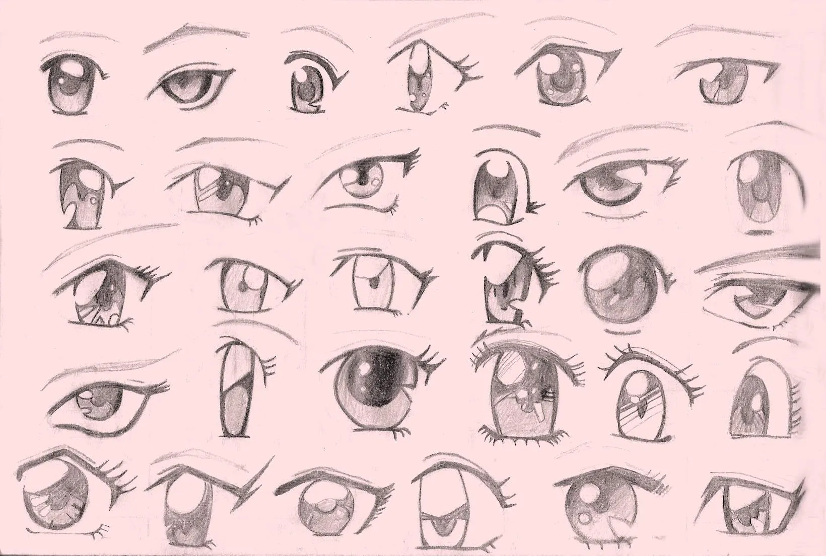 Como dibujar ojos :Realistas y anime(facil y bien explicado ...