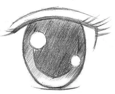 Como Dibujar Ojos estilo Manga - Brillos - paso 1 - Estilo 3 ... Como Dibujar Ojos estilo Manga - Brillos - paso 1 - Estilo 3 ...