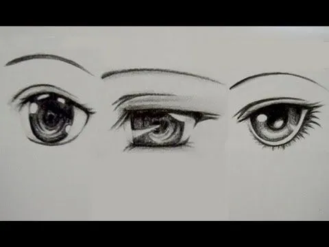 COMO DIBUJAR OJOS MANGA - YouTube