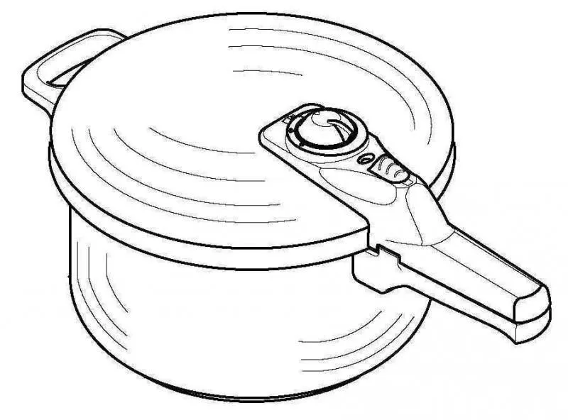 Dibujo de una olla express para colorear - Imagui