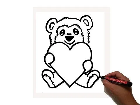 Como Dibujar Oso Corazon San Valentin - YouTube Como Dibujar Oso Corazon San Valentin - YouTube