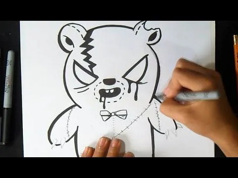 Cómo Dibujar Oso Malo Graffiti | thinkd art - by Wörld - YouTube