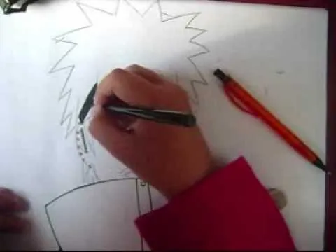 Como Dibujar A Pain Lider de akatsuki TUTORIAL Español - YouTube