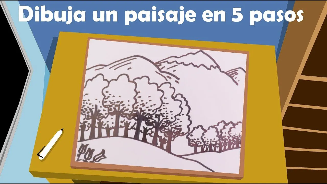 Cómo dibujar un paisaje de bosque en solo 5 Pasos - YouTube Cómo dibujar un paisaje de bosque en solo 5 Pasos - YouTube