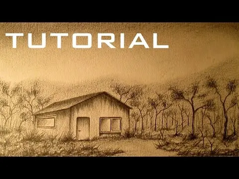 Cómo dibujar un paisaje a lápiz paso a paso, aprender a dibujar ...