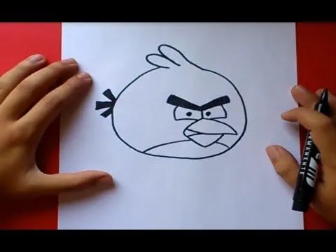 Como dibujar el pajaro rojo paso a paso - Angry birds | How to ...