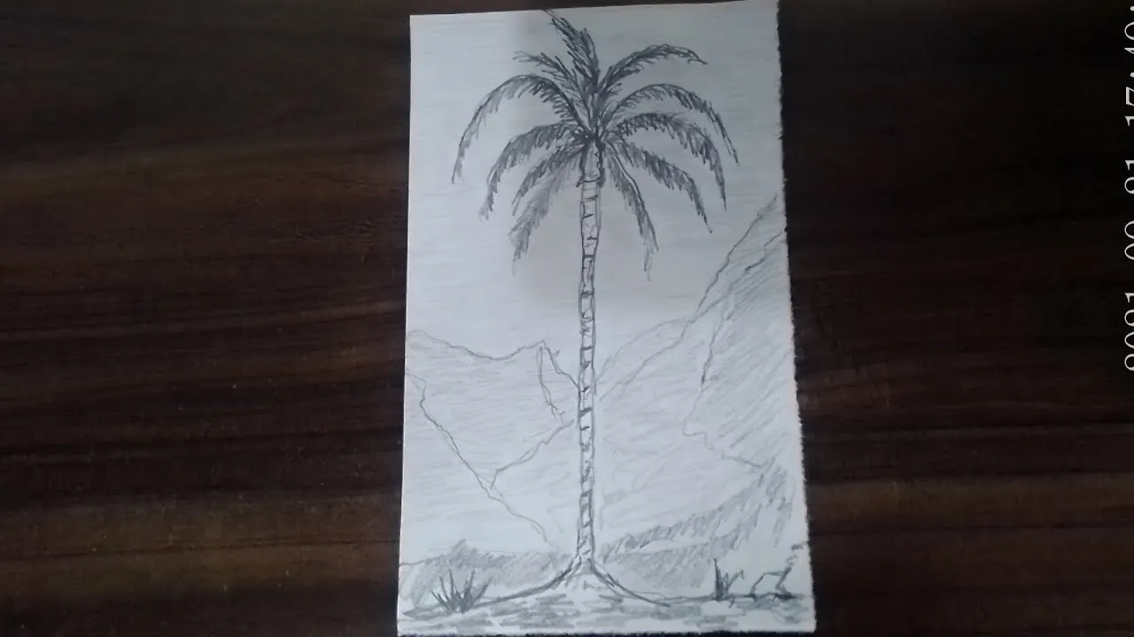 Como dibujar una palma de cera con lápiz sencilla - YouTube Como dibujar una palma de cera con lápiz sencilla - YouTube