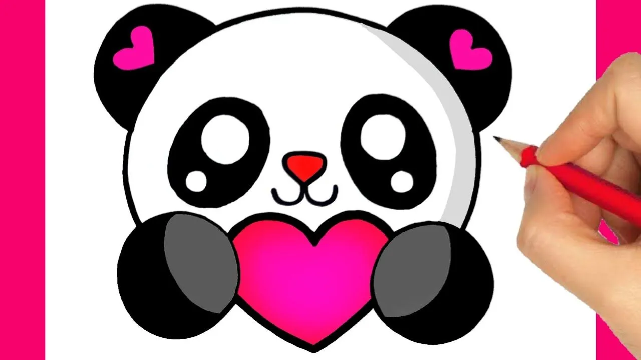COMO DIBUJAR UN PANDA KAWAII - YouTube