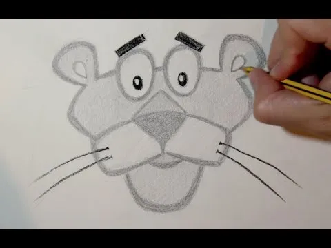 Cómo dibujar a la Pantera Rosa paso a paso a lápiz - YouTube