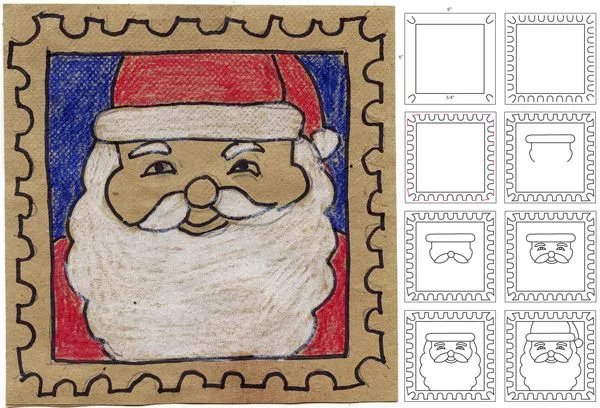 Cómo dibujar a Papá Noel