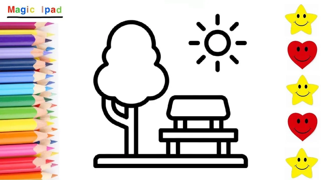 Como dibujar un PARQUE | dibujos para niños Como dibujar un PARQUE | dibujos para niños
