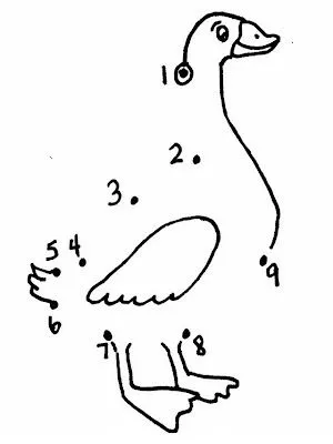 Dibujar Pato uniendo puntos para colorear y pintar ~ 4 Dibujo Dibujar Pato uniendo puntos para colorear y pintar ~ 4 Dibujo