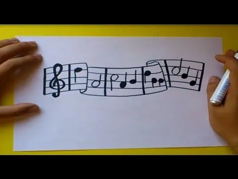 Como dibujar un pentagrama paso a paso | How to draw a staff - YouTube Como dibujar un pentagrama paso a paso | How to draw a staff - YouTube