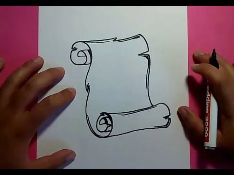 Como dibujar un pergamino paso a paso 3 | How to draw a scroll 3 ... Como dibujar un pergamino paso a paso 3 | How to draw a scroll 3 ...