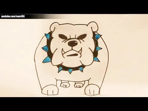 Como dibujar un perro pitbull - YouTube