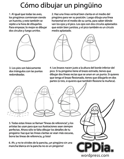 como dibujar tu propio pingüino!!!