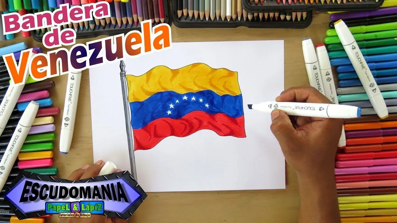 Cómo dibujar y pintar la bandera Nacional de Venezuela - YouTube Cómo dibujar y pintar la bandera Nacional de Venezuela - YouTube