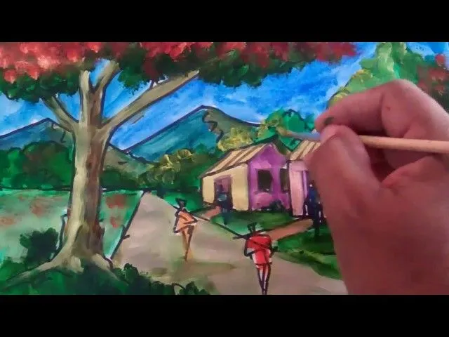 Como dibujar y pintar un paisaje usando la perspectiva Artista ... Como dibujar y pintar un paisaje usando la perspectiva Artista ...