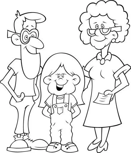 Dibujar para pintar los tipos de familia - Imagui