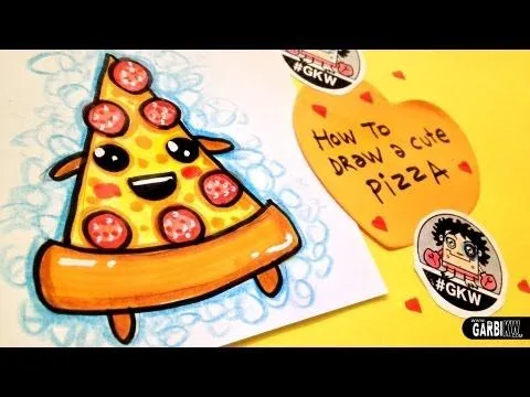 COMO DIBUJAR UNA PIZZA KAWAII PASO A PASO - Dibujos kawaii faciles ...